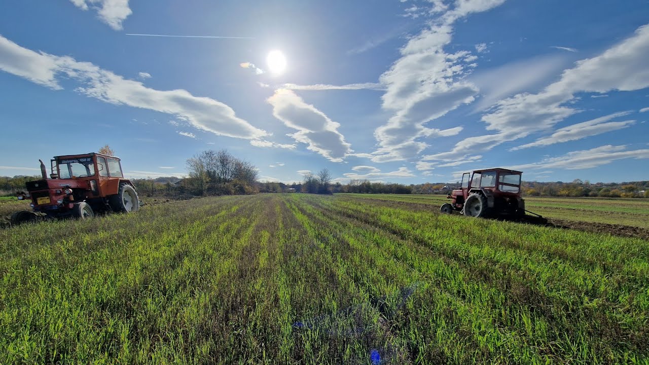 2×Tractor-vlog-u650+2×Plug-pp4-La arat cu ambele tractoare pentru porumbul din anul 2023 ep6
