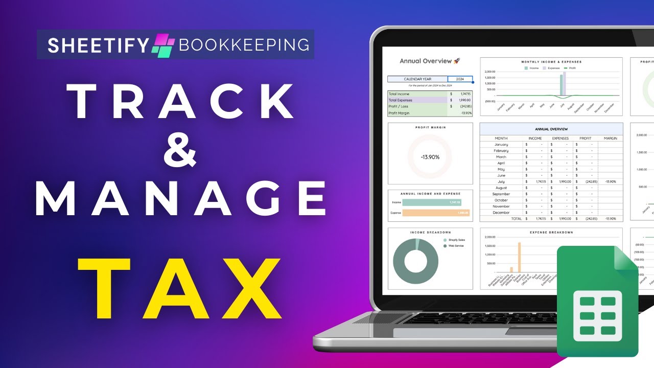 Автоматический расчет налогов в Sheetify Bookkeeping (бухучет в Google Таблицах)