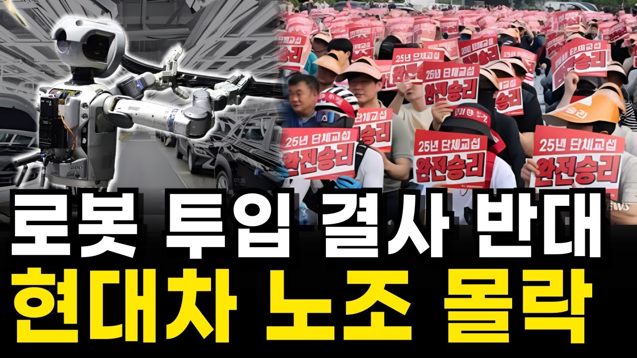 현대차 노조 파업의 결말? 결국 로봇 3만대 투입이 확정된 진짜 이유