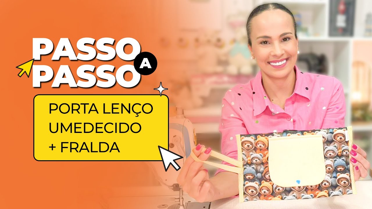Porta Lenço Umedecido + Fralda - Enxoval de Bebê
