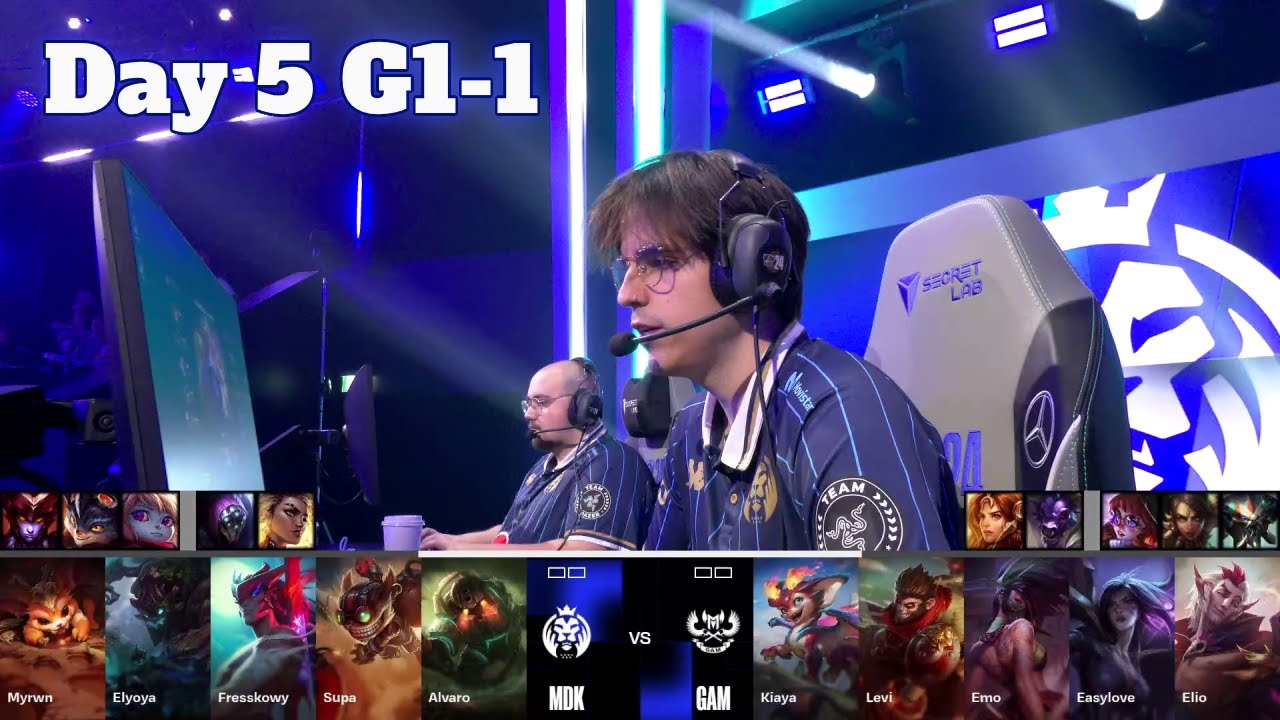 MDK vs GAM - Game 1 | Day 5 LoL Worlds 2024 Swiss Stage | Mad Lions KOI vs GAM Esports G1 full