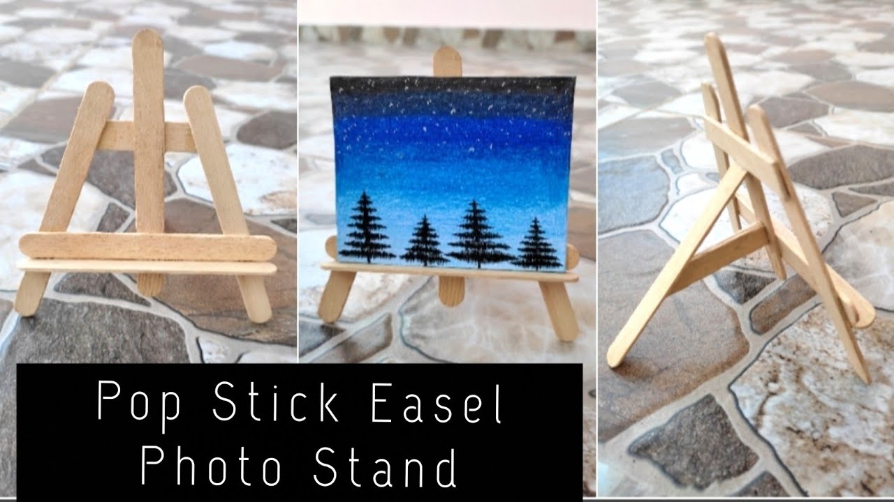 Pop Stick Easel | DIY | Photo Stand | Mini Easel | Ice Cream Stick DIY