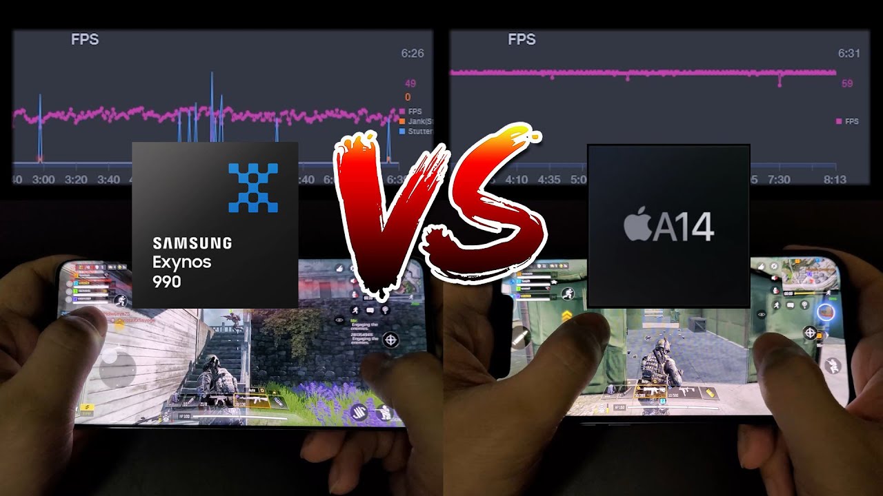 iPhone 12 vs S20 Plus Gaming Test Call of Duty COD Mobile | A14 iOS 14.2 vs Exynos 990 OneUI 3.0