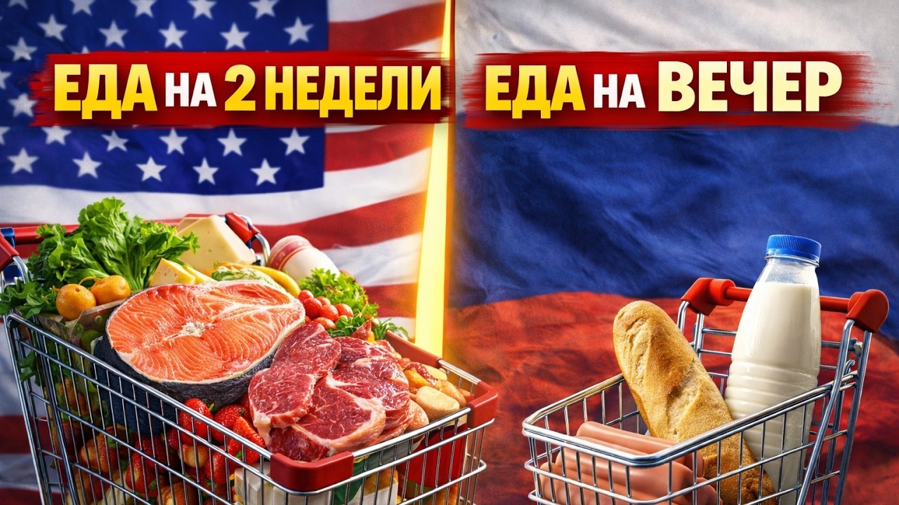 США vs РОССИЯ: Сколько еды купит американец и русский за 1 день работы?