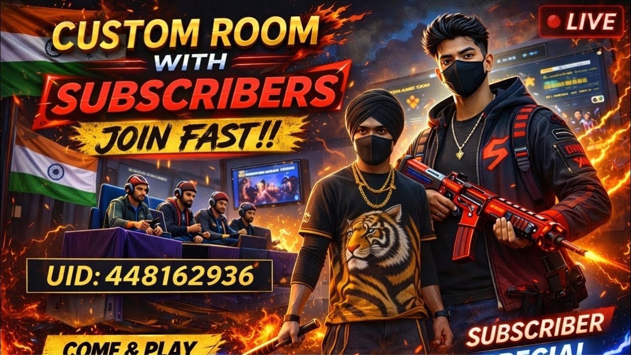 Only Subscribers Allowed 🔴 Custom Room Live | UID Check