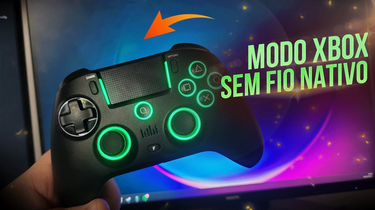 Como parear o controle QRD Spark N5 como controle de xbox no PC pelo bluetooth (XINPUT)