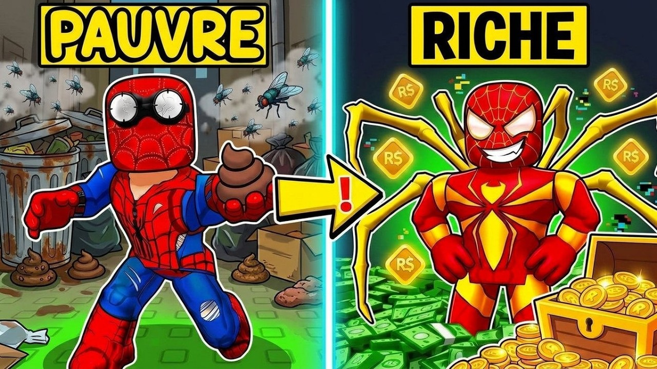 De PAUVRE CHEF SPIDERMAN à RICHE CHEF SPIDERMAN sur BROOKHAVEN Roblox !