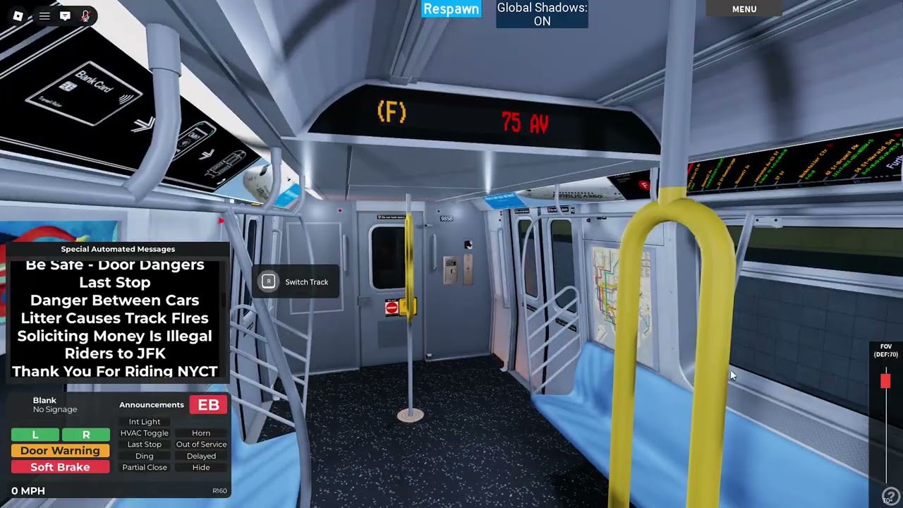 [MTAoR][ROBLOX] Эксплуатация локомотива R160A Alstom [прокручиваемый] на линиях BMT/IND Midtown. ...