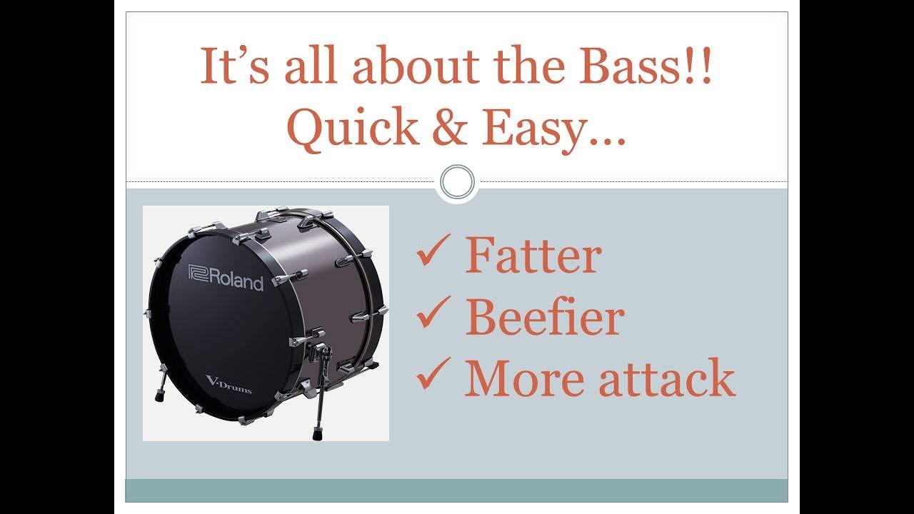 Dial in a great Kick sound quickly & easily in your Roland & other edrum modules
