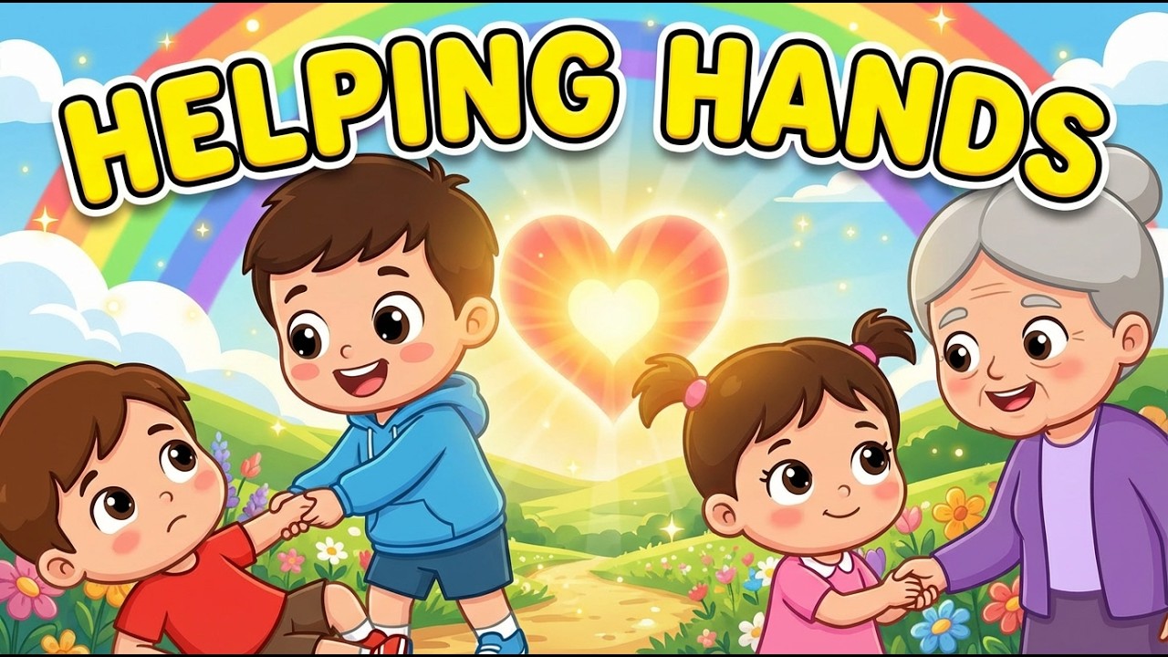 Helping Hands Song 🌈 | Kindness Songs for Kids | Be Kind Nursery Rhyme & Baby Song | Educational