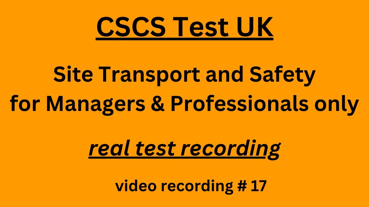 Тест CSCS UK 2024 | CSCS Card UK | Тест CSCS для руководителей и специалистов | #17 #объект #тран...