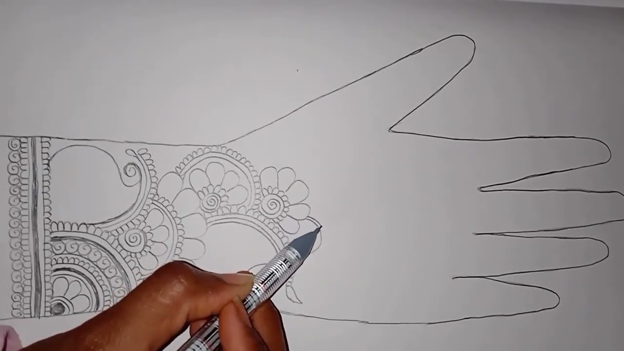 Easy step-by-step mehndi design for beginners #mehndi #youtube 