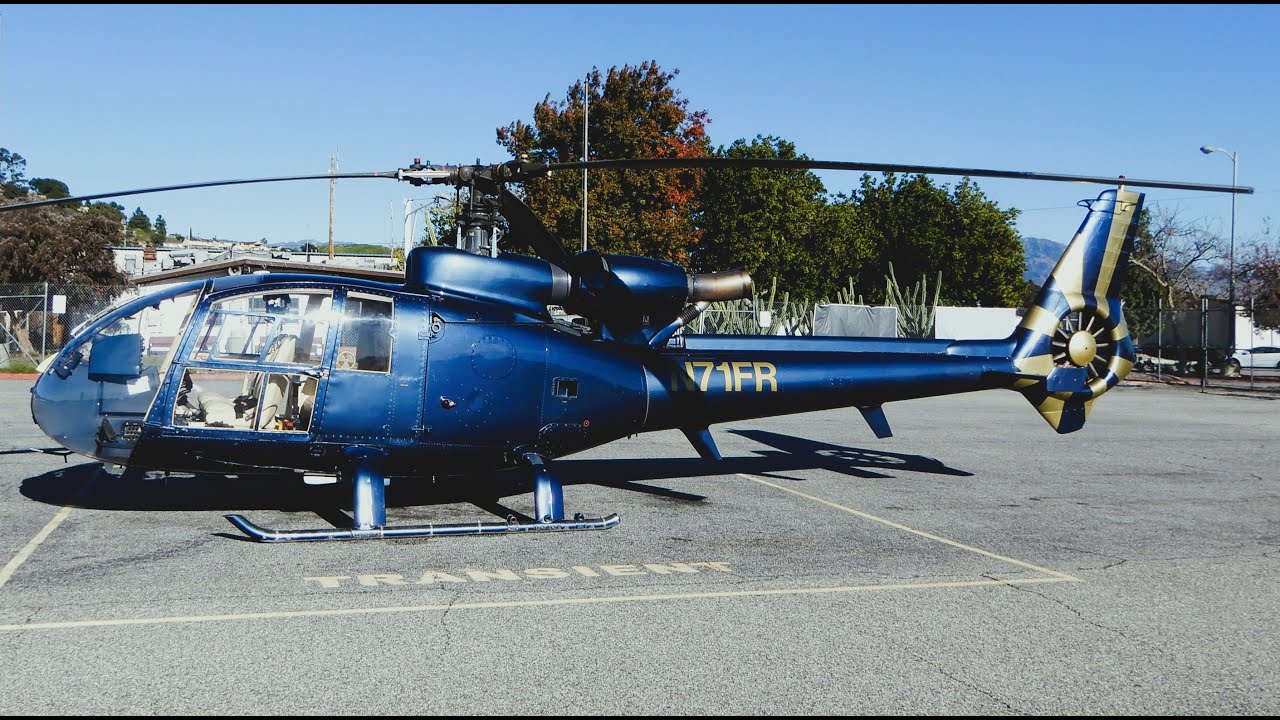 SA 341 Gazelle Start Up & Takeoff  