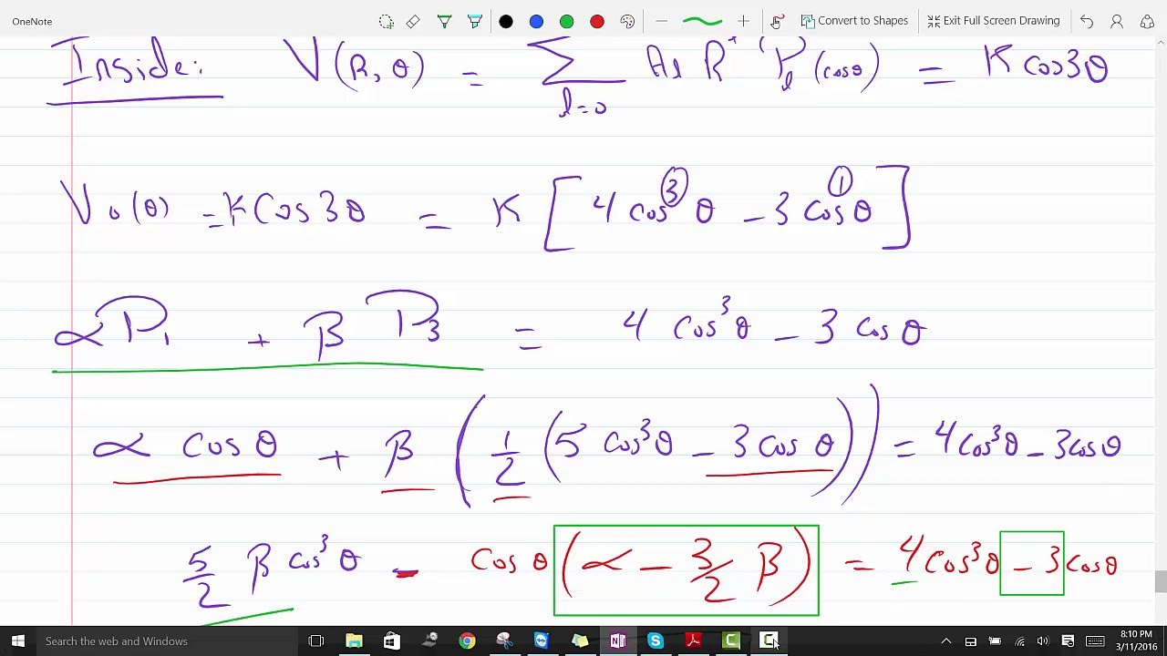 Potential inside and outside a sphere with surface charge density 3-18 separation spherical