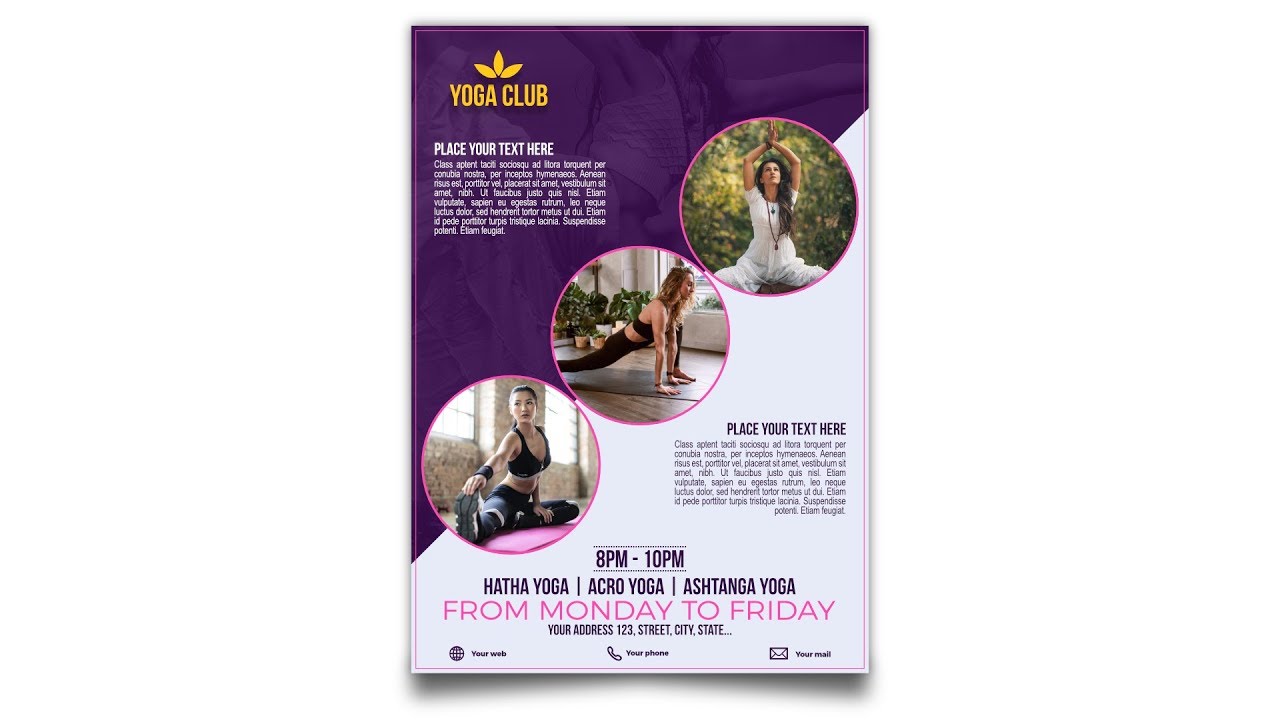 Fitness Flyer Template Design - Affinity Publisher Tutorial