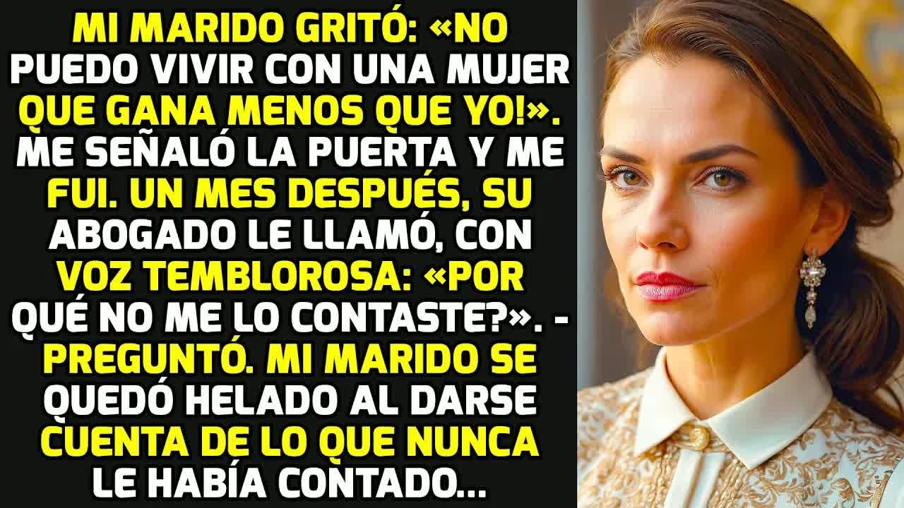 Mi Marido Gritó: «¡No Puedo Vivir Con Una Mujer Que Gana Menos Que Yo!». Así Que Yo.. HISTORIAS VIDA
