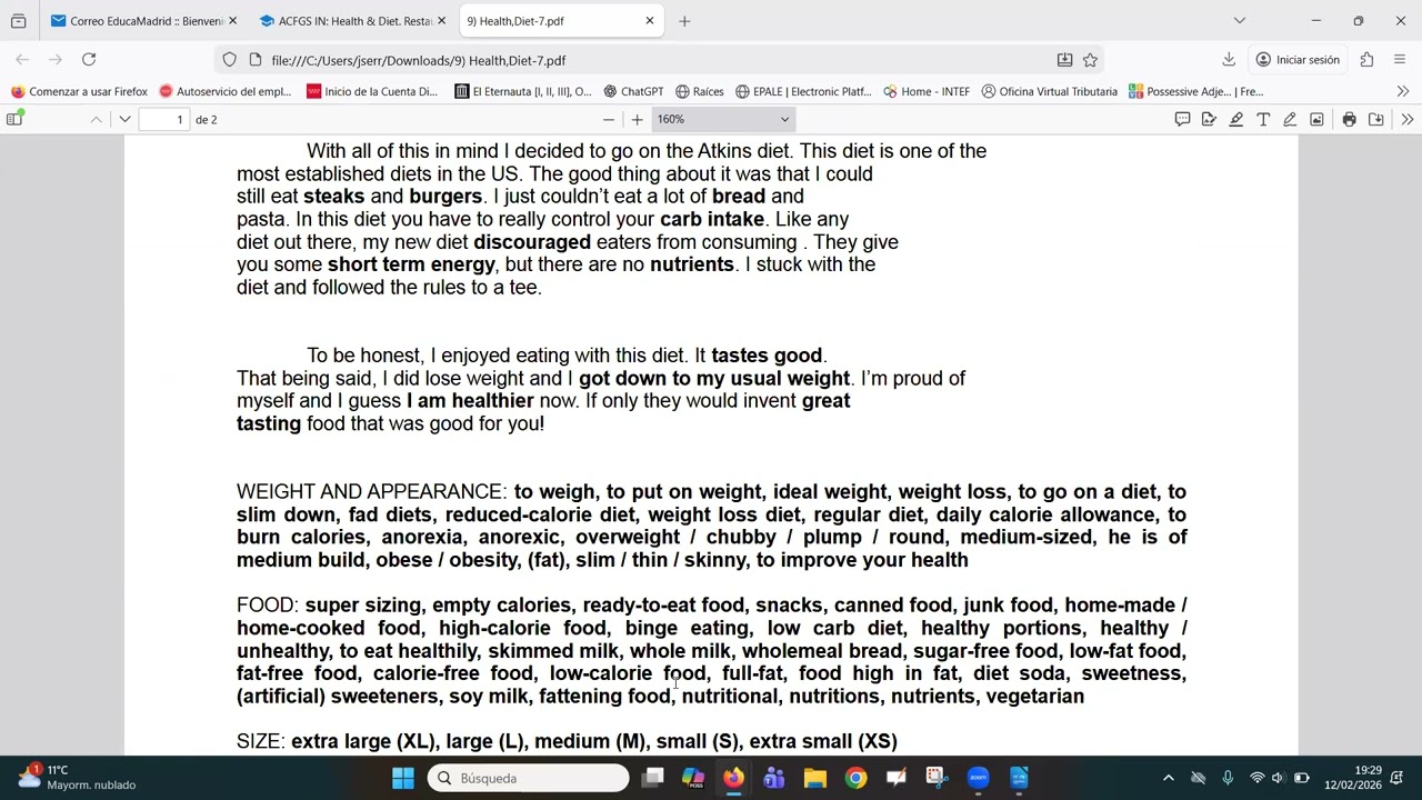 Health & Diet I