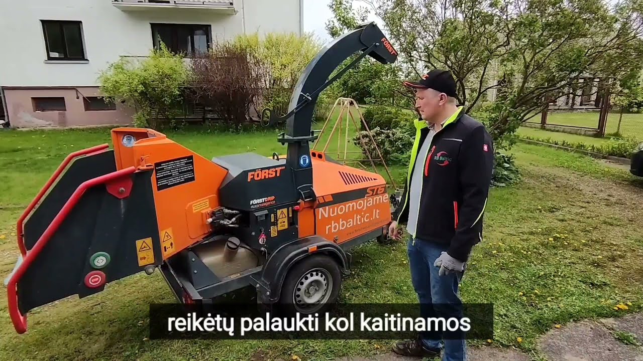 Šakų ir medienos smulkintuvas FORST ST6 išsami instrukcija ir techninės specifikacijos