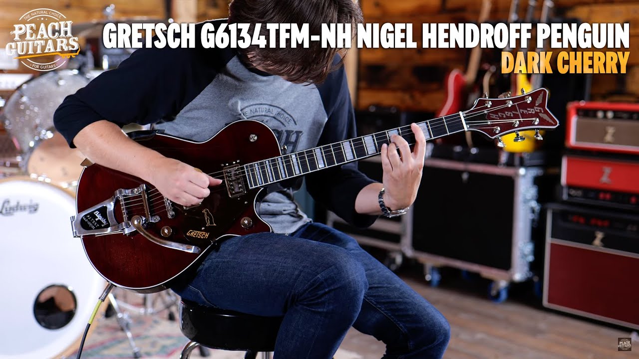 No Talking...Just Tones | Gretsch G6134TFM-NH Nigel Hendroff Penguin | Dark Cherry