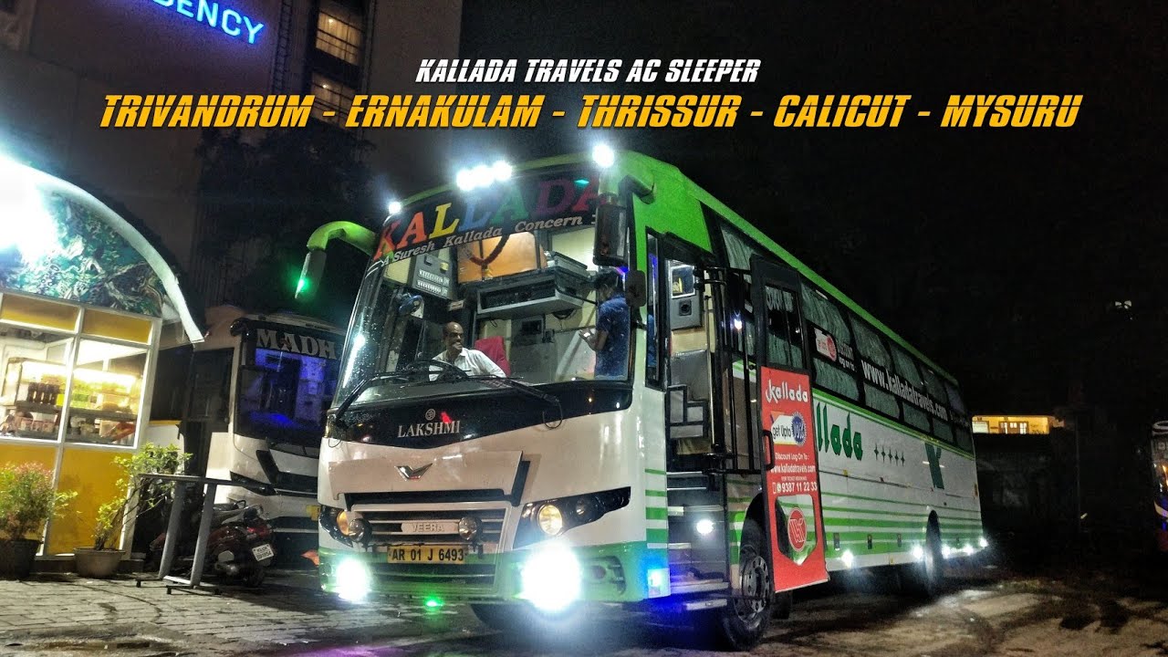 TRIVANDRUM to MYSORE | Kallada Travels AC Sleeper in Narrow Roads of Kerala and Bandipur Forest