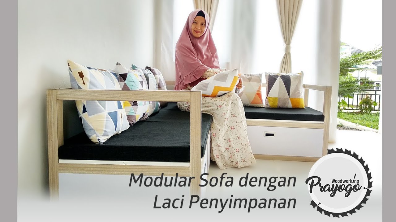 Buat Sofa Minimalis dengan Laci Penyimpanan, DIY Modular Sofa with Storage