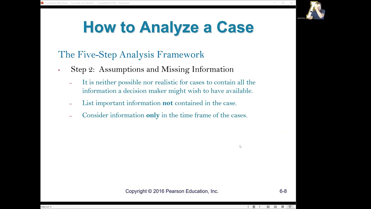MBA-5420 - How to Analyze a Case