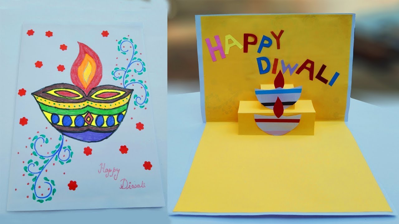 DIY Diwali Greeting Card | Handmade Pop up easy Diwali Card | Diwali card making idea | Diwali card