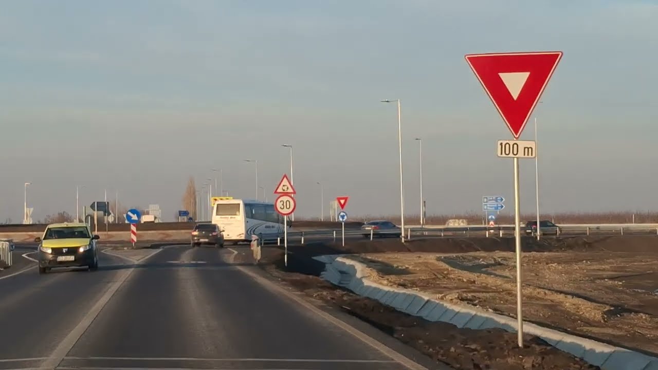 E85 Centura Focșani. De la conexiunea cu autostrada A7(Focșani Nord) pana la Golesti și retur.