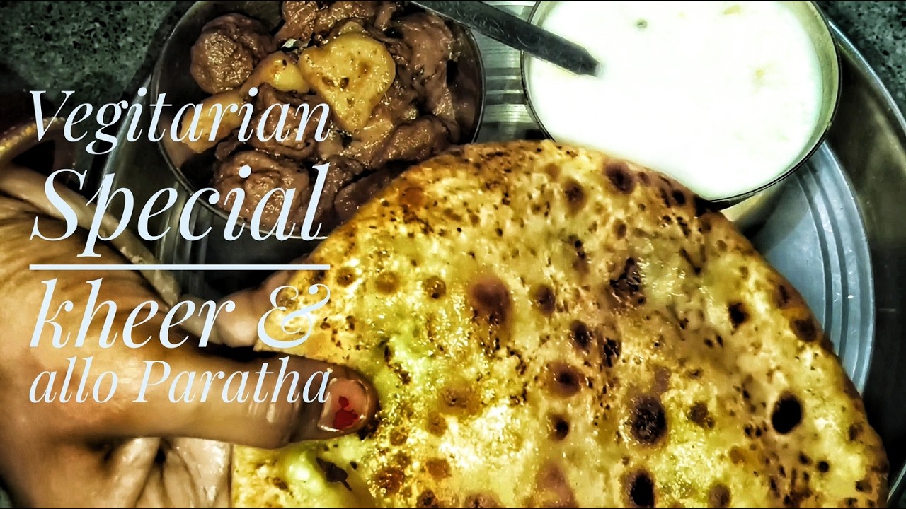 Wife Ne Banaya kheer & allo ki puri | #food #cooking #youtube | Vegitarian Special lunch😋😋