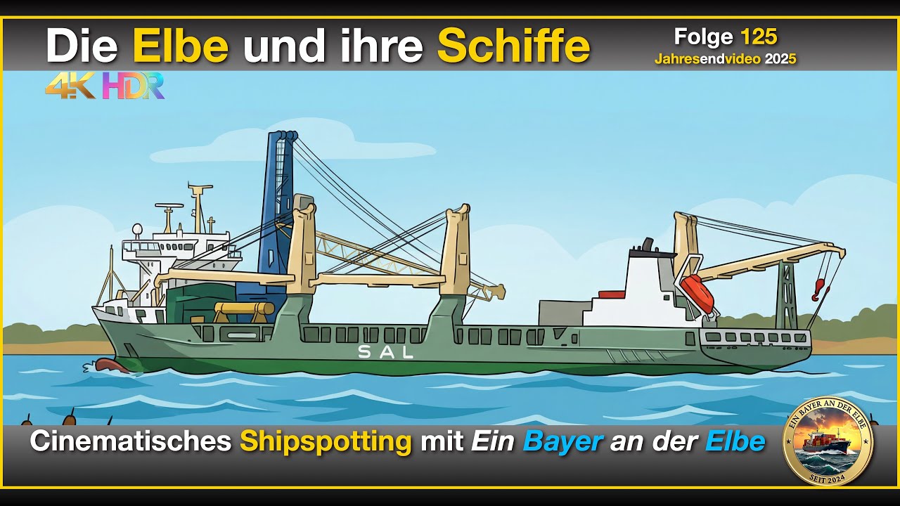 Die Elbe und ihre Schiffe - Folge 125: Jahresendvideo 2025 - Jetzt in HDR10+