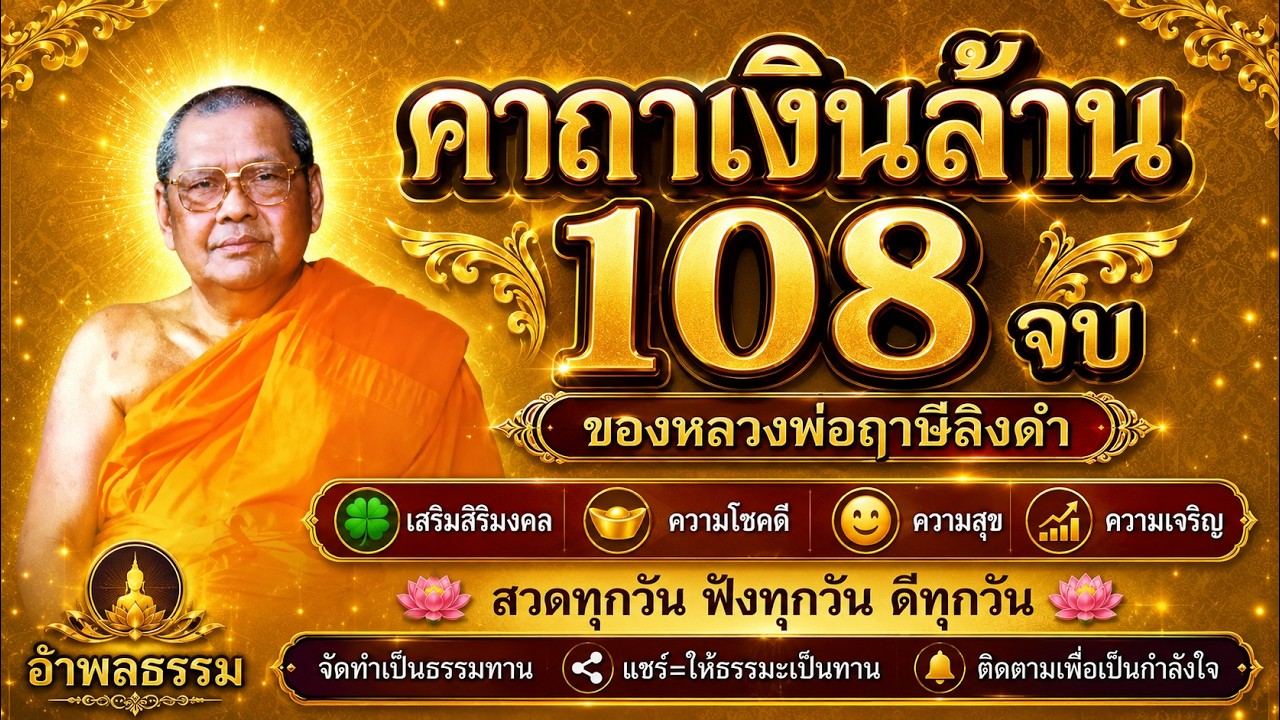 คาถาเงินล้าน 108 จบ ของหลวงพ่อฤาษีลิงดํา