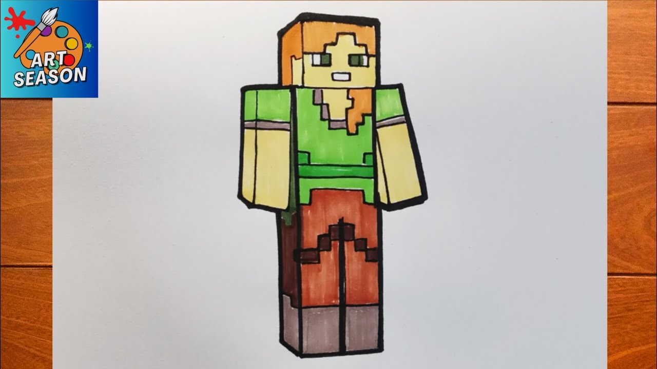 How to Draw Alex from Minecraft