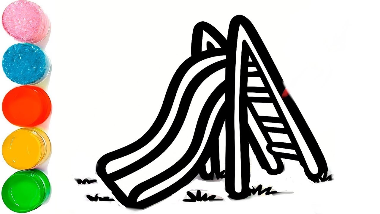 How To Draw a Playground Slide Drawing | Easy Slide Drawing for Kids | Beautiful Slide Drawing