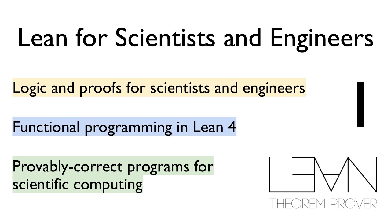 Lean for Scientists and Engineers, Summer 2024 - Lecture 1
