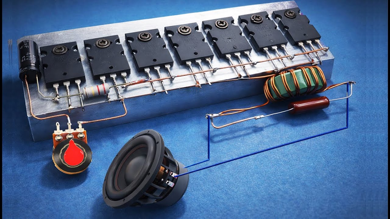 Simple & Powerful Bass Amplifier / How to Make  Amplifier with 2SA1943 Transistor