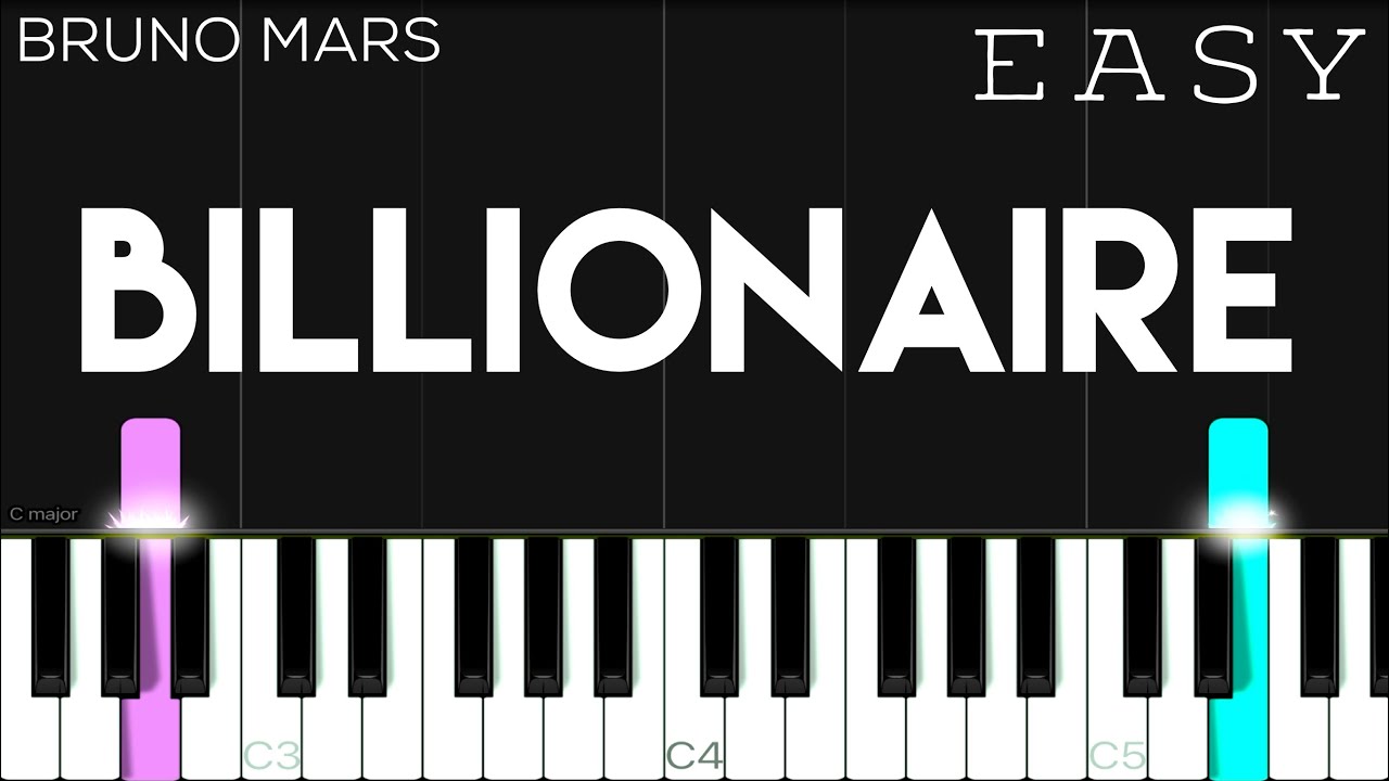 Travie McCoy - Billionaire ft. Bruno Mars | EASY Piano Tutorial