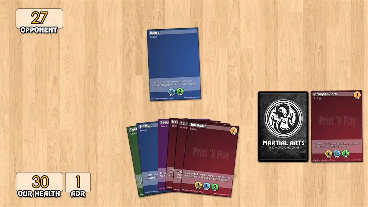 Tutorial for Martial Arts: The Trading Card Game