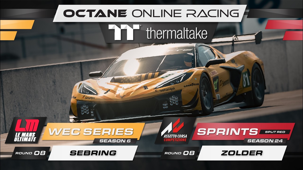 THERMALTAKE LMU WEC (S6R8) SEBRING  + ACC Sprint Series Split Red (S24R8) ZOLDER