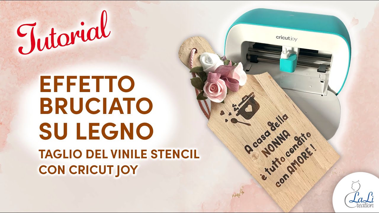 Come decorare un tagliere con cricut joy e la Torch Paste effetto bruciato