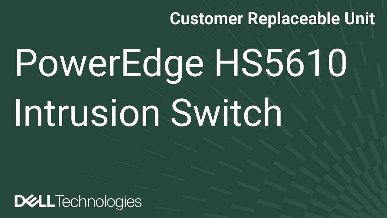 Dell PowerEdge HS5610: Remove/Install Intrusion Switch