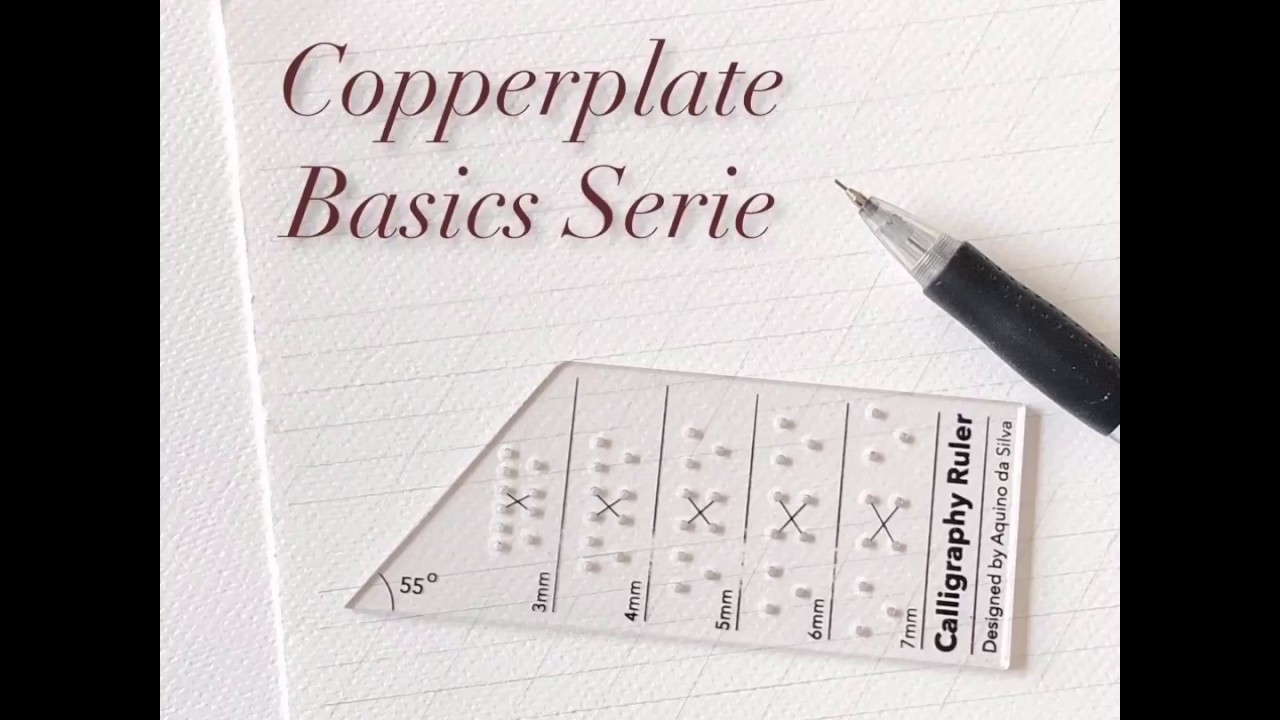 18. Copperplate Basics Serie - How to use the Calligraphy Ruler by Aquino da Silva