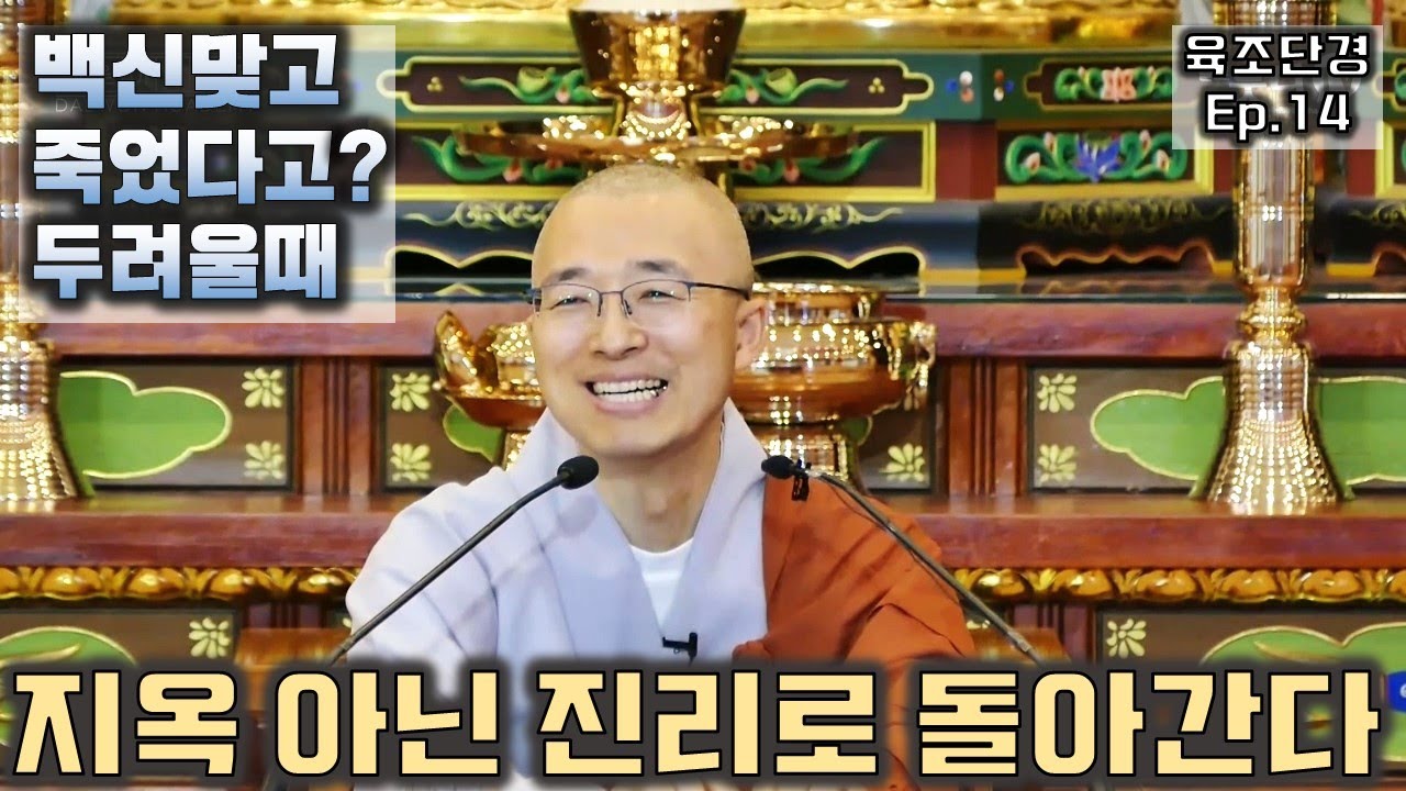 [육조14] 우리는 결국 지옥 아닌 진리로 돌아간다, 백신 맞고 죽었다는 기사! 생각이 만드는 두려움
