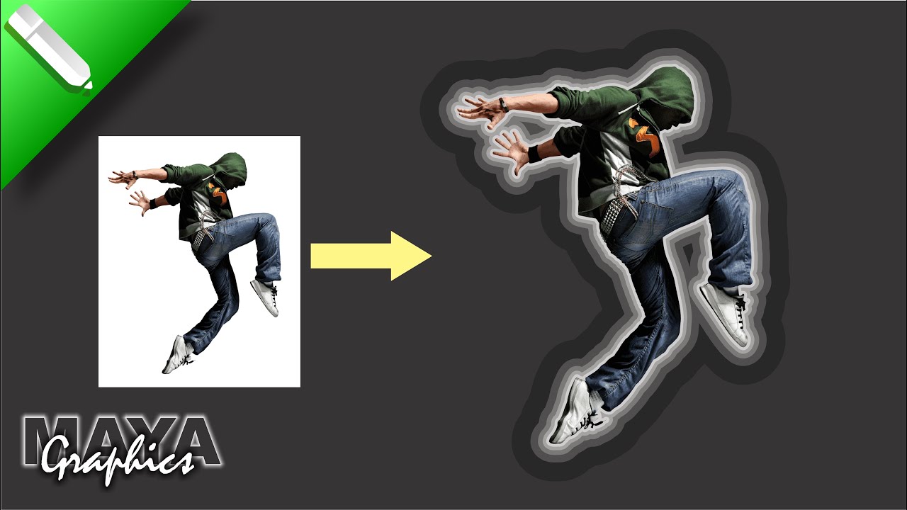 Outer Glow Effect In Coreldraw | How to Create Image Outline in coreldraw | Coreldraw tutorial