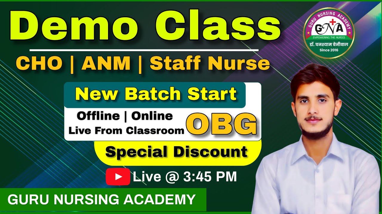 CHO | NHM STAFF NURSE I ANM | GNM I Demo Class (Community Health Officer / Female Health Worker)#obg