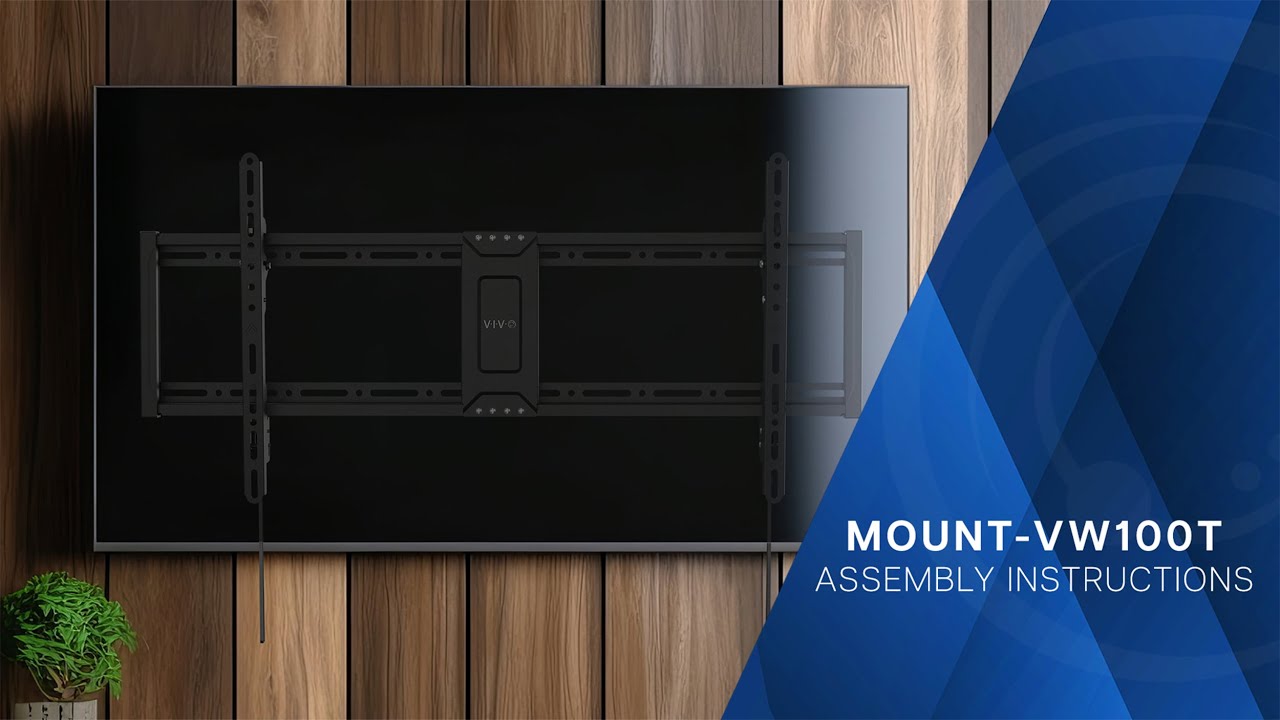 MOUNT-VW100T Extra Large Flat Panel TV Wall Mount Assembly by VIVO