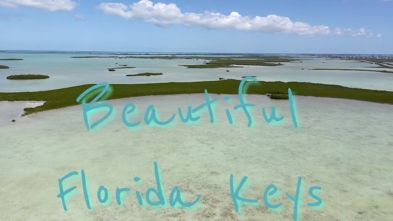 Drone View of the Lower Keys Beautiful Shallow Waters