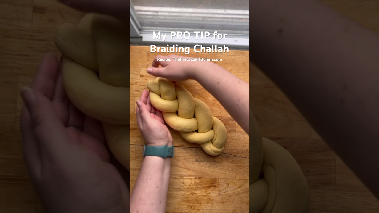My PRO TIP for braiding challah bread