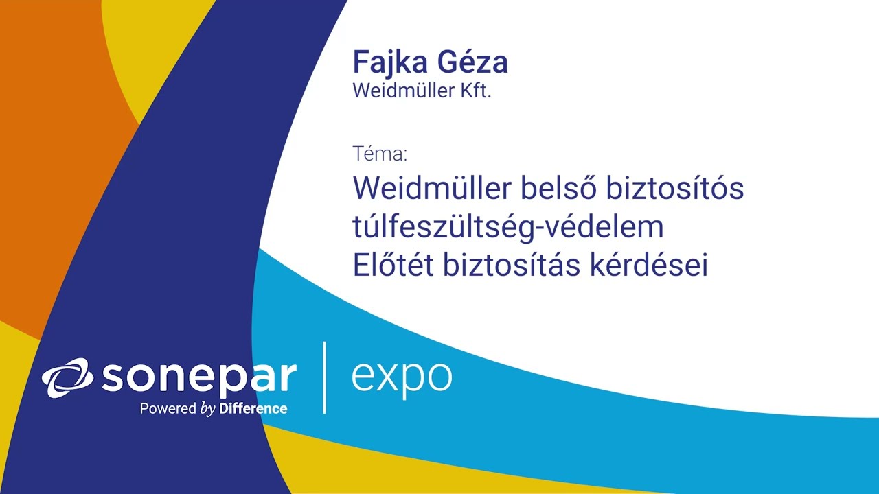 Weidmüller előadás  |  Sonepar Expo