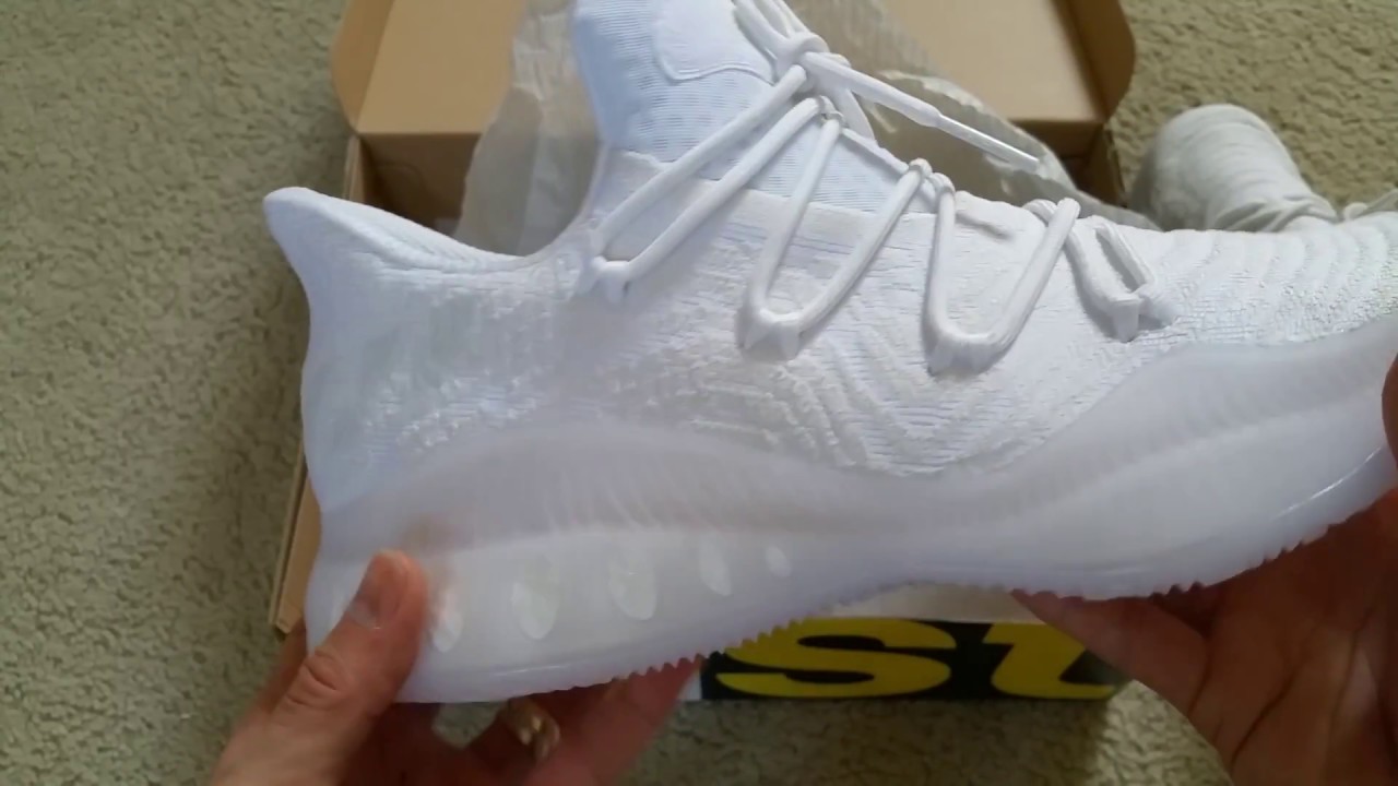 Unboxing Adidas Originals Crazy Explosive Low Primeknit White Men's Basketball Shoes Preorder 2017