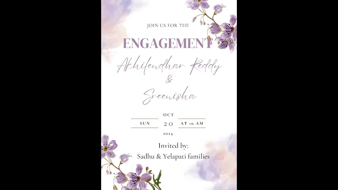 Engagement of Akhilendhar Reddy with Sreenisha